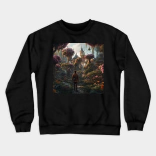 Nature Lover Engrossed in Painting Outdoors Crewneck Sweatshirt